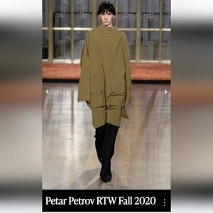 Petar Petrov‎ Fall 2020 Silk Blend Dress w/Detachable Scarf